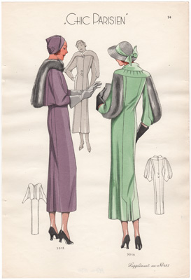 chic parisien fashion illustration 1934